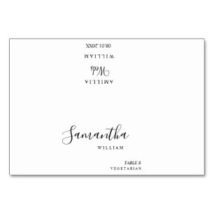 Elegant Minimalist Wedding Place Card   Table Name