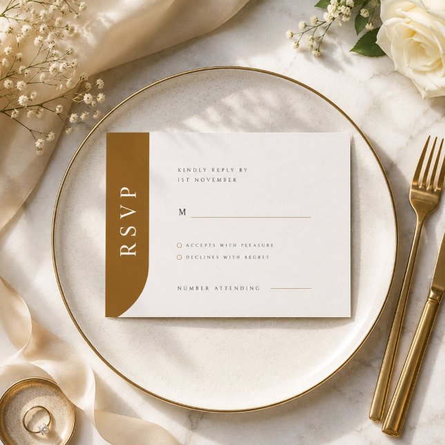 Elegant Minimalist Wedding RSVP Card (Creator Uploaded)