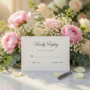 Elegant Minimalist Wedding RSVP Card