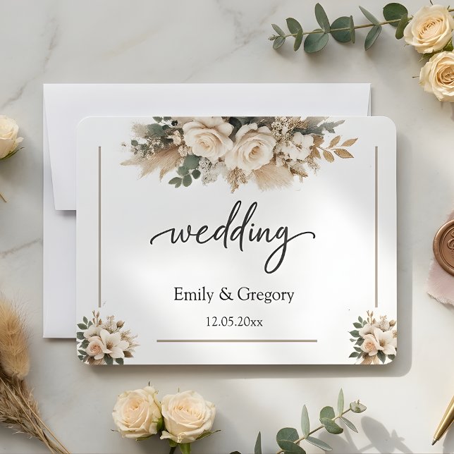 Elegant Minimalist Wedding RSVP Card (Creator Uploaded)