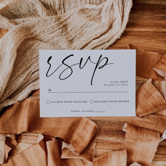 Elegant Minimalist Wedding RSVP Card (Creator Uploaded)