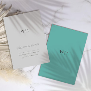 Elegant minimalist wedding RSVP card