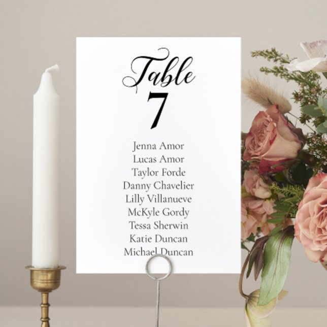 Elegant Minimalist Wedding Seating Chart Cards (Creator Uploaded)