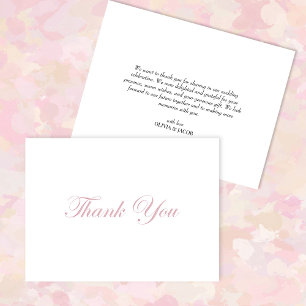 Elegant Minimalist Wedding Thank You
