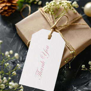 Elegant Minimalist Wedding Thank You Gift Tags