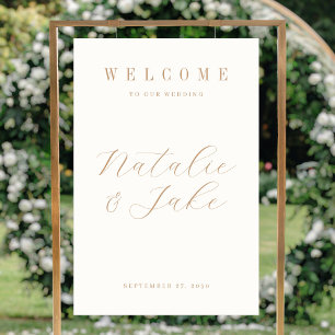 Elegant Minimalist Wedding Welcome Acrylic Sign