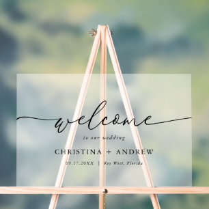 Elegant Minimalist Wedding Welcome Poster