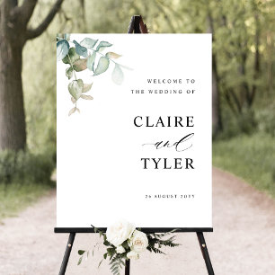 Elegant Minimalist Wedding Welcome Sign