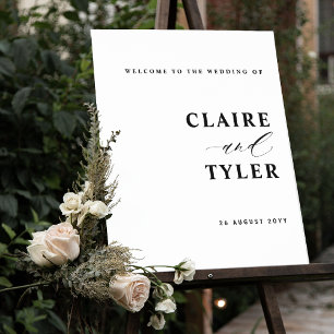 Elegant Minimalist Wedding Welcome Sign