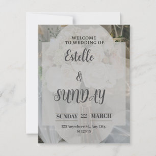 Elegant Minimalist Wedding Welcome Sign Holiday Card