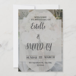 Elegant Minimalist Wedding Welcome Sign Invitation