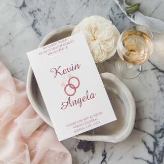 Elegant Minimalist Weeding  Invitation