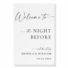 Elegant Minimalist Welcome Rehearsal Dinner