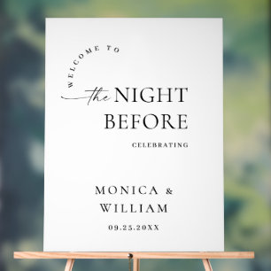 Elegant Minimalist WELCOME Rehearsal Dinner Acrylic Sign