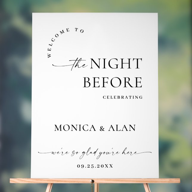 Elegant Minimalist WELCOME Rehearsal Dinner Acrylic Sign (Neutral)