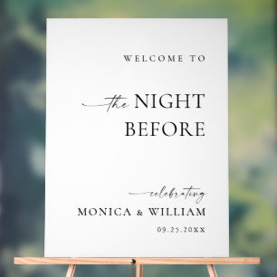 Elegant Minimalist WELCOME Rehearsal Dinner Acrylic Sign