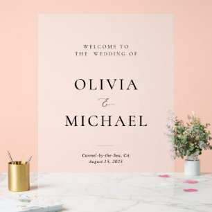 Elegant Minimalist Welcome To The Wedding Sign