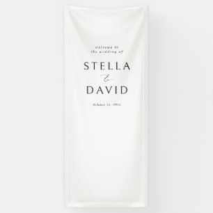 Elegant Minimalist Welcome Wedding Vinyl Banner