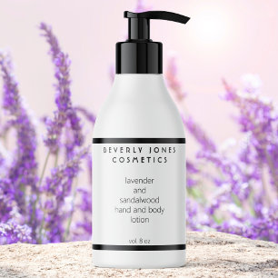 Elegant Minimalist White and Black Cosmetics Label