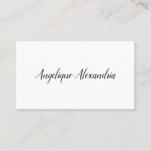 Elegant Minimalist White Business Card
