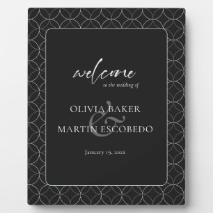 Elegant Minimalist White on Black Plaque