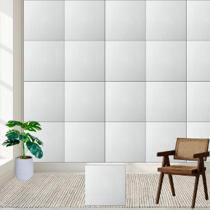 Elegant Minimalist White Wood Grain  Tile