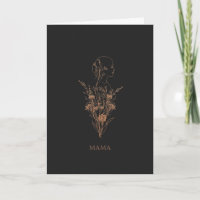 Elegant Minimalist Wildflower Woman Silhouette Gre