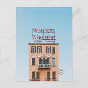 Elegant minimalist Wish you were here with me Postcard