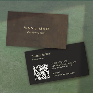 Elegant Minimalistic Barber Shop Hair Stylist  Business Card