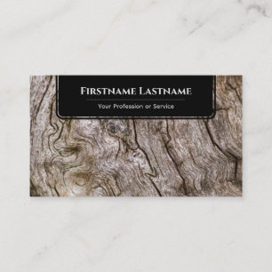 Elegant minimalistic black wooden style wood grain business card