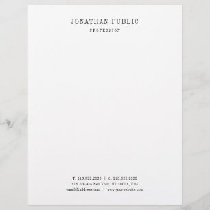 Elegant Minimalistic Design Classic Look Template Custom Letterhead
