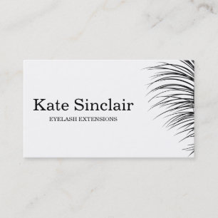 Elegant Minimalistic Eyelash Extensions Business Card
