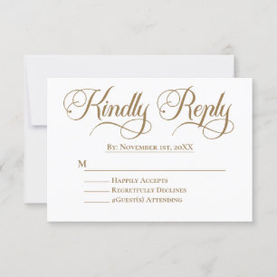 Elegant Minimalistic Islamic Wedding RSVP Card