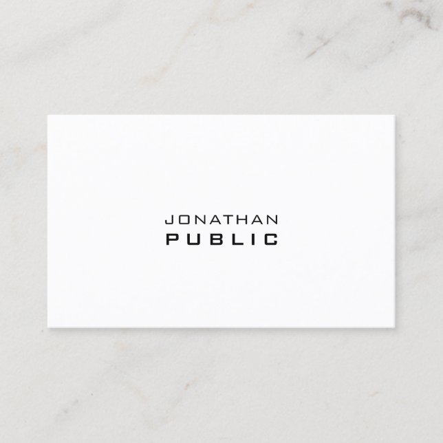 Elegant Minimalistic Modern Professional Template Business Card (Front)