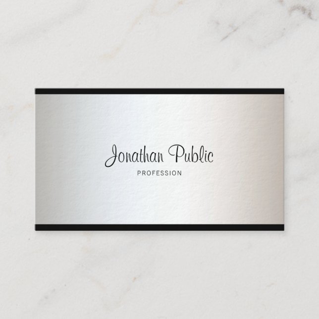 Elegant Minimalistic Modern Simple Plain Luxury Business Card (Front)