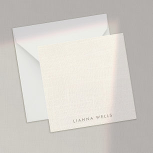 Elegant  Minimalistic Personalised Linen (image)  Card