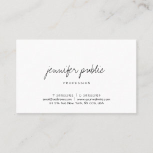 Elegant Minimalistic Template Modern Handwritten Business Card
