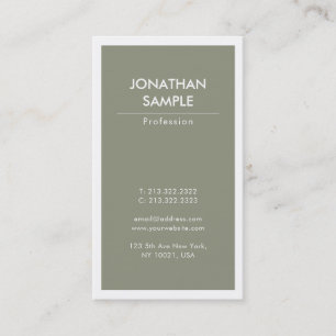Elegant Minimalistic Trendy Plain Luxury Modern Business Card