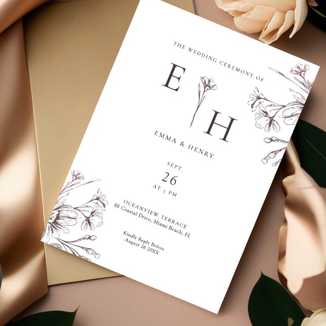 Elegant & Minimalistic Wedding Botanical Invitation (Creator Uploaded)
