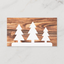 Elegant minimalistic white trees brown wood grain