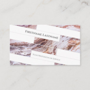 Elegant minimalistic white wooden parquet flooring business card