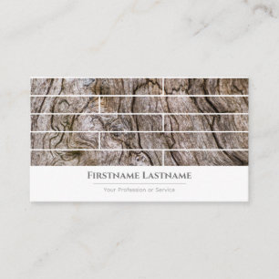 Elegant minimalistic white wooden style wood floor business card