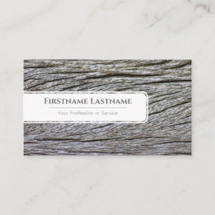 Elegant minimalistic white wooden style wood grain business card