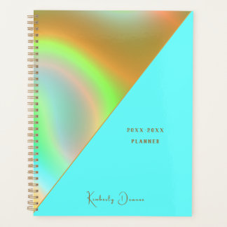 Elegant Mint Gold Holographic Planner