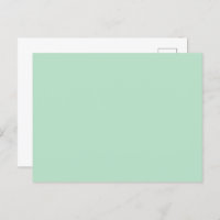 Elegant Mint Green Announcement Postcard