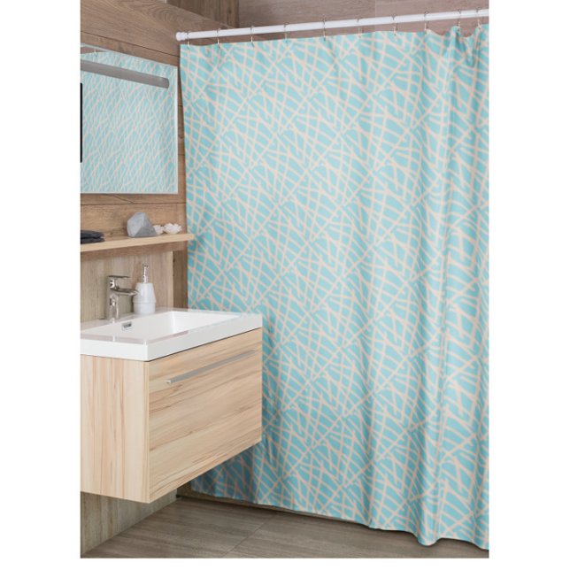 Elegant Mint Green Beige Abstract Shower Curtain (Creator Uploaded)