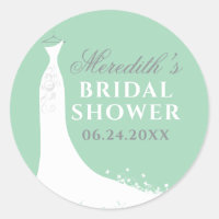 Elegant Mint Green Gown Bridal Shower