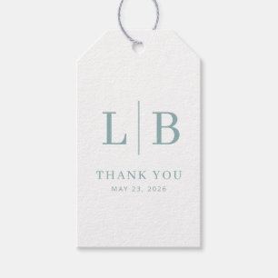 Elegant Mint Green Minimalist Thank You Gift Tag
