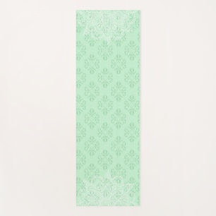Elegant Mint Green Oriental Mandala Yoga Mat
