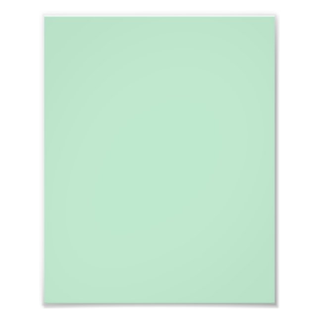 Elegant Mint Green Poster Print (Front)